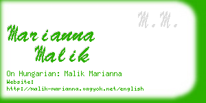 marianna malik business card